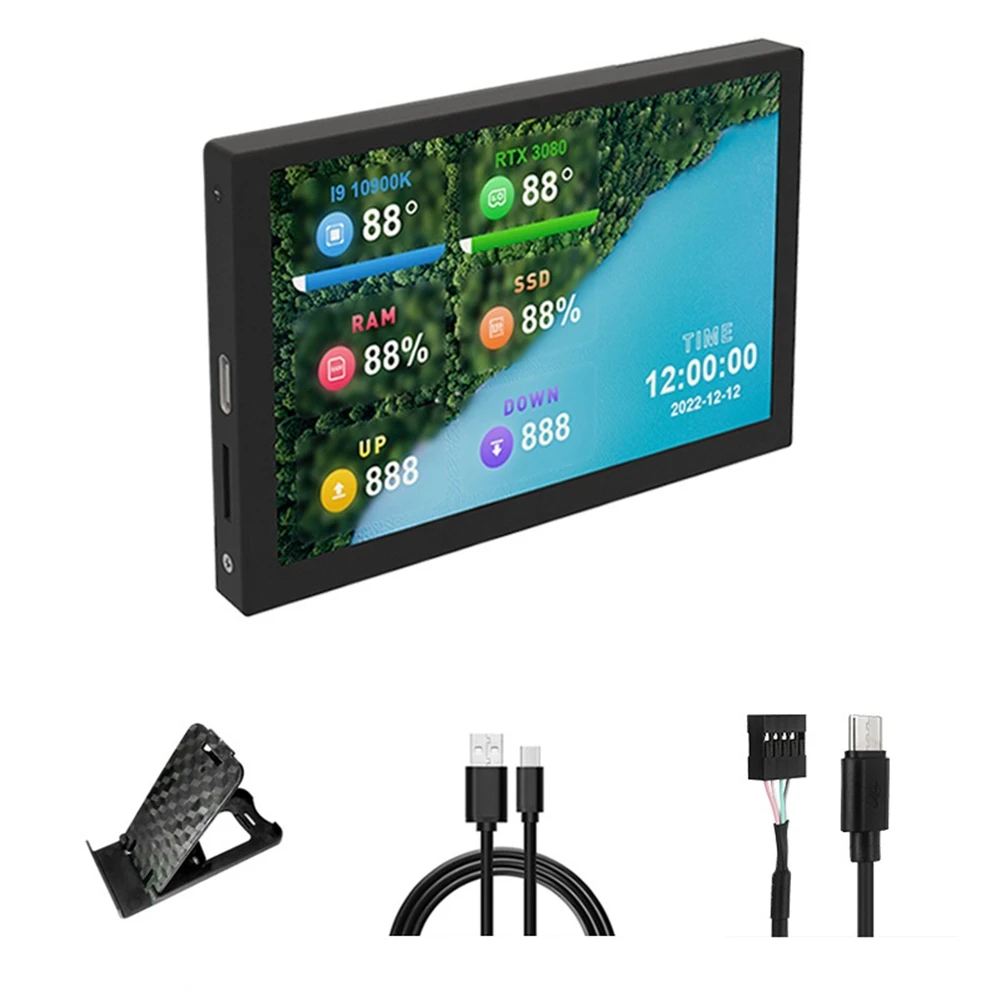 5 Inch Computer Secondary Screen USB Chassis Secondary Screen IPS HD Laptop Display for Freely AIDA64 Black
5 Inch Computer Secondary Screen USB Chassis Secondary Screen IPS HD Laptop Display for Freely AIDA64 Black