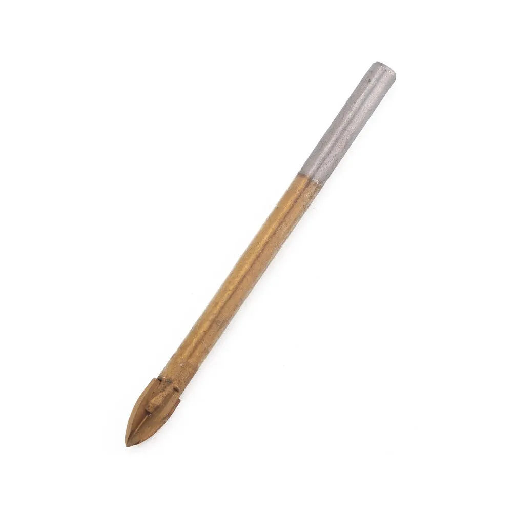 10pc 6mm Titanium Glass Drill Bit Cross Spear Point Head For Wall Ceramic Tile Stone Timber Tile Round Shank Cross Triangle Dril
10pc 6mm Titanium Glass Drill Bit Cross Spear Point Head For Wall Ceramic Tile Stone Timber Tile Round Shank Cross Triangle Dril