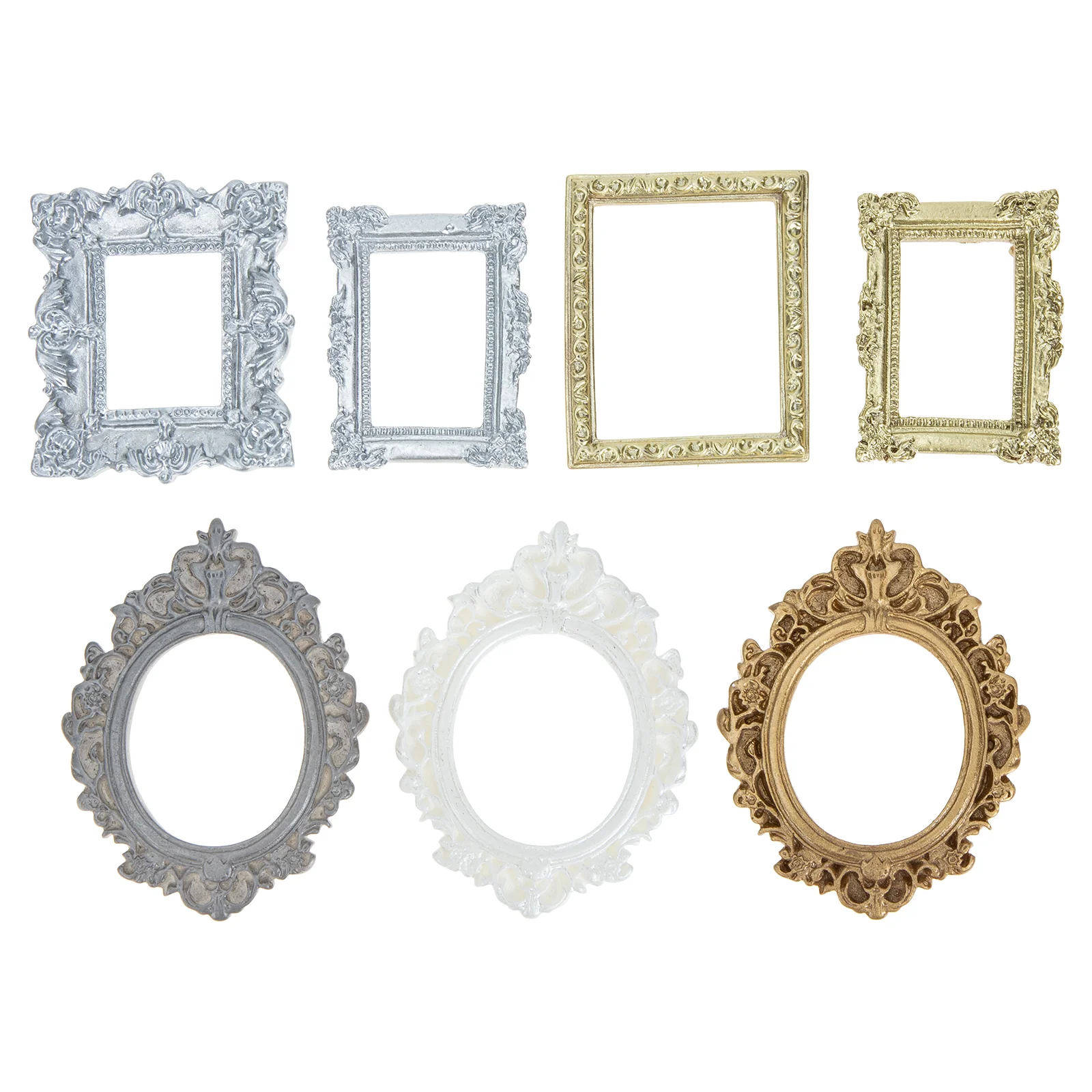 

7pcs Nail Supplies Picture Frames Photo Booth Accessories Wedding Photo Picture Frame Baroque Picture Frame