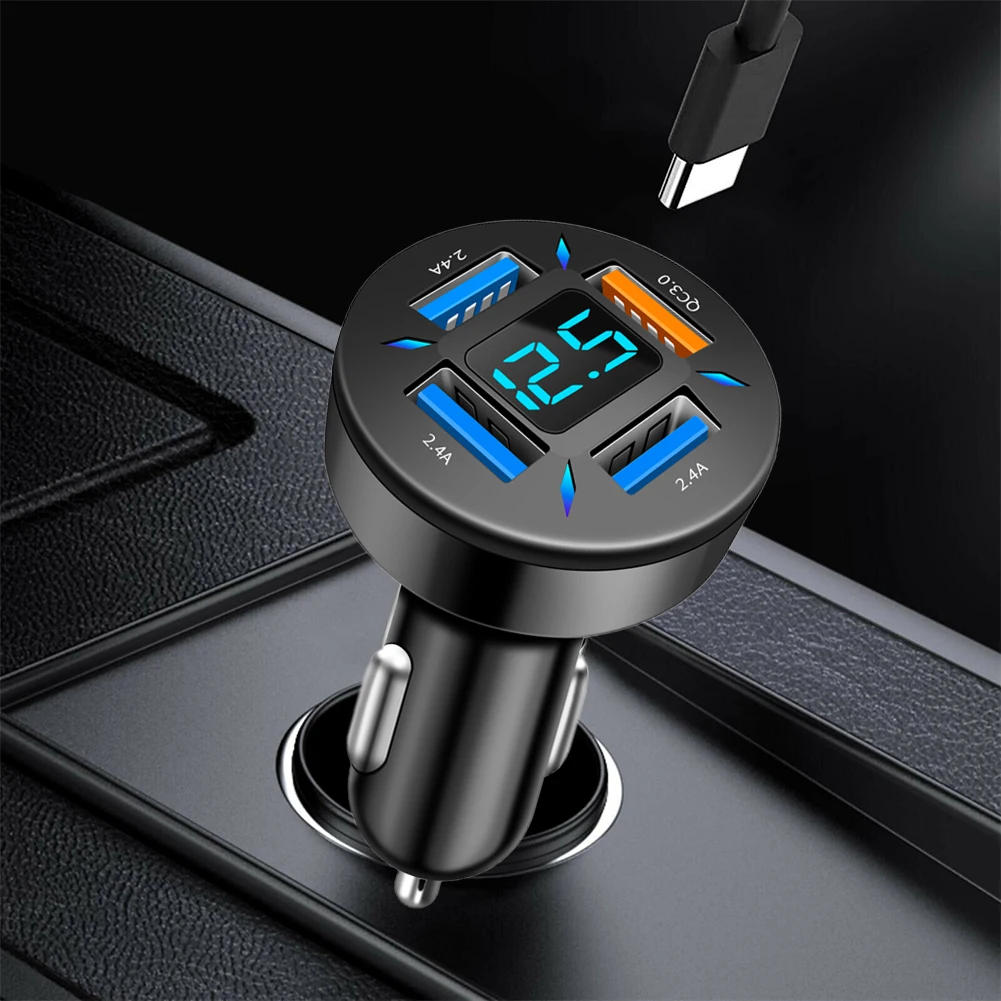 18A 4 Ports USB Quick Car Charger For IPhone 13 12 11 Pro Max Mini Quick Charging Adapter For Xiaomi Tablet IPad
18A 4 Ports USB Quick Car Charger For IPhone 13 12 11 Pro Max Mini Quick Charging Adapter For Xiaomi Tablet IPad