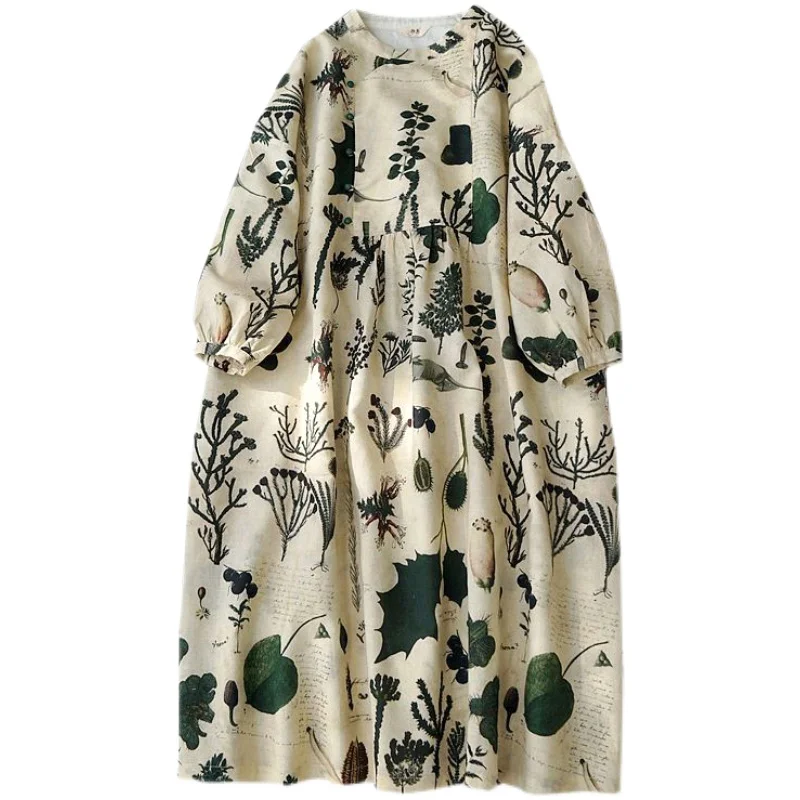 2022 45% Flax 55% Cotton Chinese Style LOOSE Dress for Women Mid-Calf O-Neck Summer Women Boho Long Maxi Dress
2022 45% Flax 55% Cotton Chinese Style LOOSE Dress for Women Mid-Calf O-Neck Summer Women Boho Long Maxi Dress