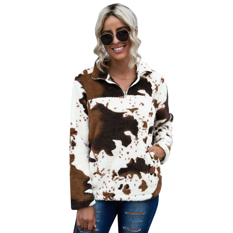 CYDNEE Chic Fleece Leopard Print Hoodies Women Zipper Half-open Collar Thick Sweatshirt Stitching Long-sleeved Plush Sweater
CYDNEE Chic Fleece Leopard Print Hoodies Women Zipper Half-open Collar Thick Sweatshirt Stitching Long-sleeved Plush Sweater