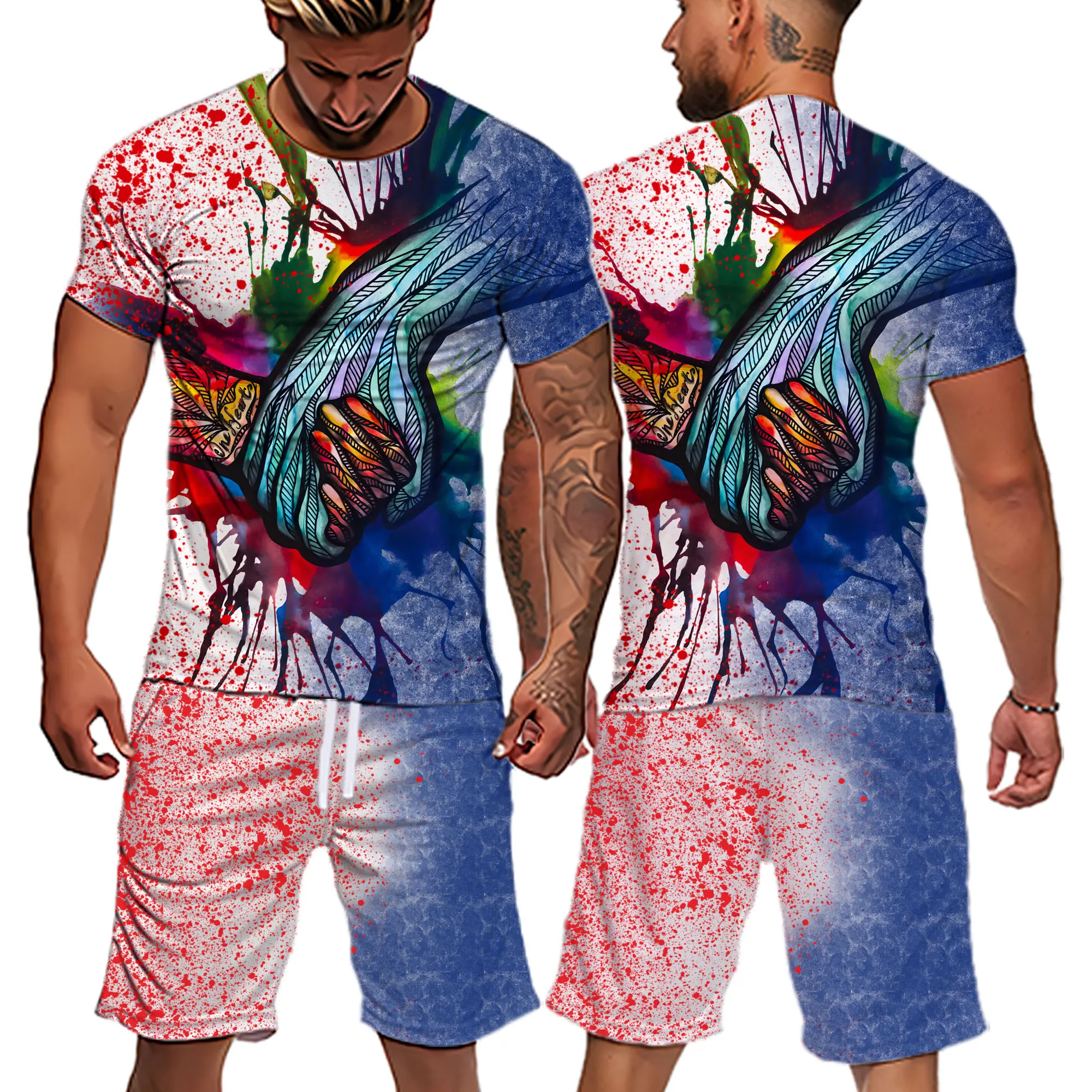 Summer Men's Tracksuit Oversized T-shirt 3D Printing Men Sets Sweatpants Male Short Sleeve Shorts Vintage Clothes
Summer Men's Tracksuit Oversized T-shirt 3D Printing Men Sets Sweatpants Male Short Sleeve Shorts Vintage Clothes