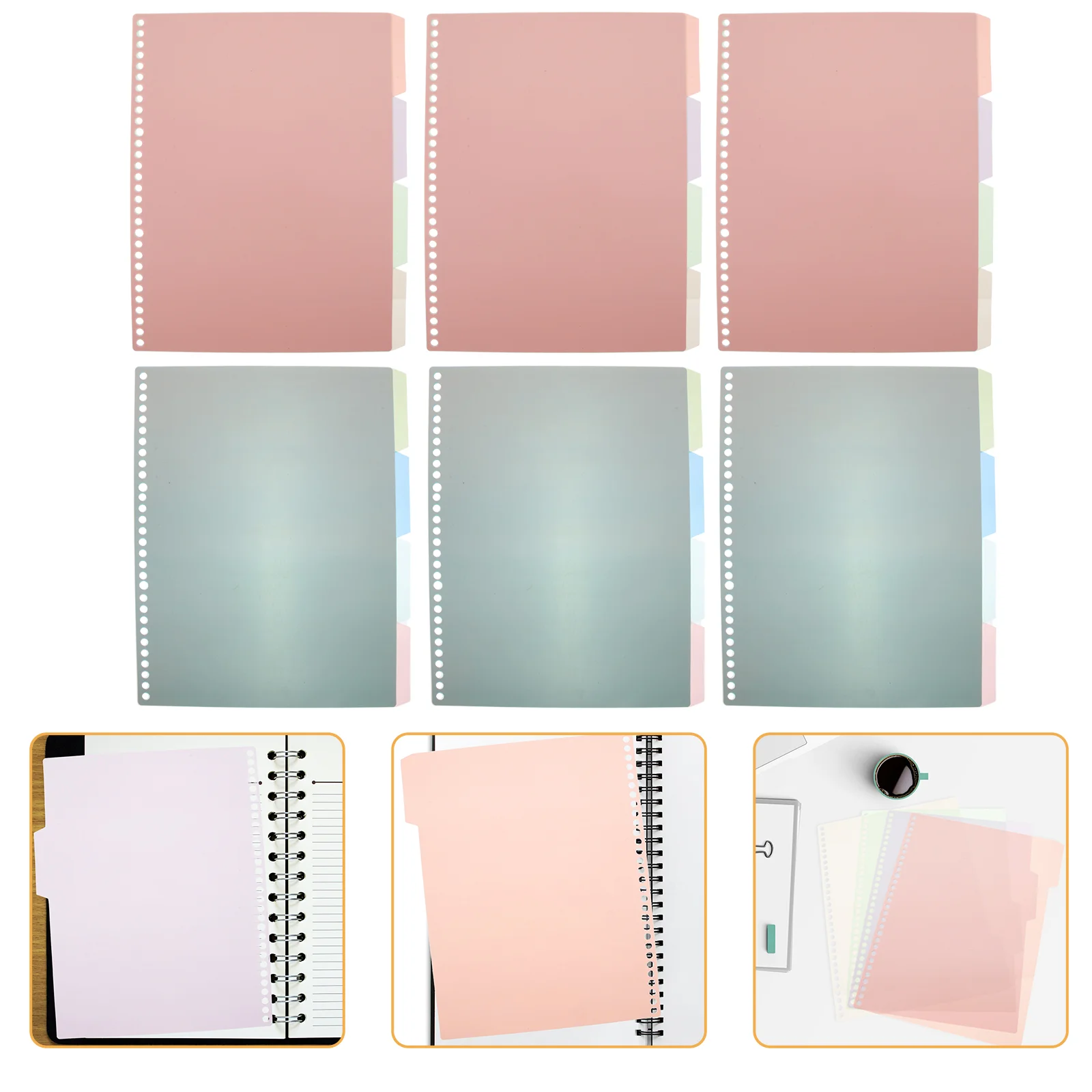 6 Sets Household Notebook Dividers Professional Tab Dividers Convenient Binder Tabs Book Accessory
6 Sets Household Notebook Dividers Professional Tab Dividers Convenient Binder Tabs Book Accessory