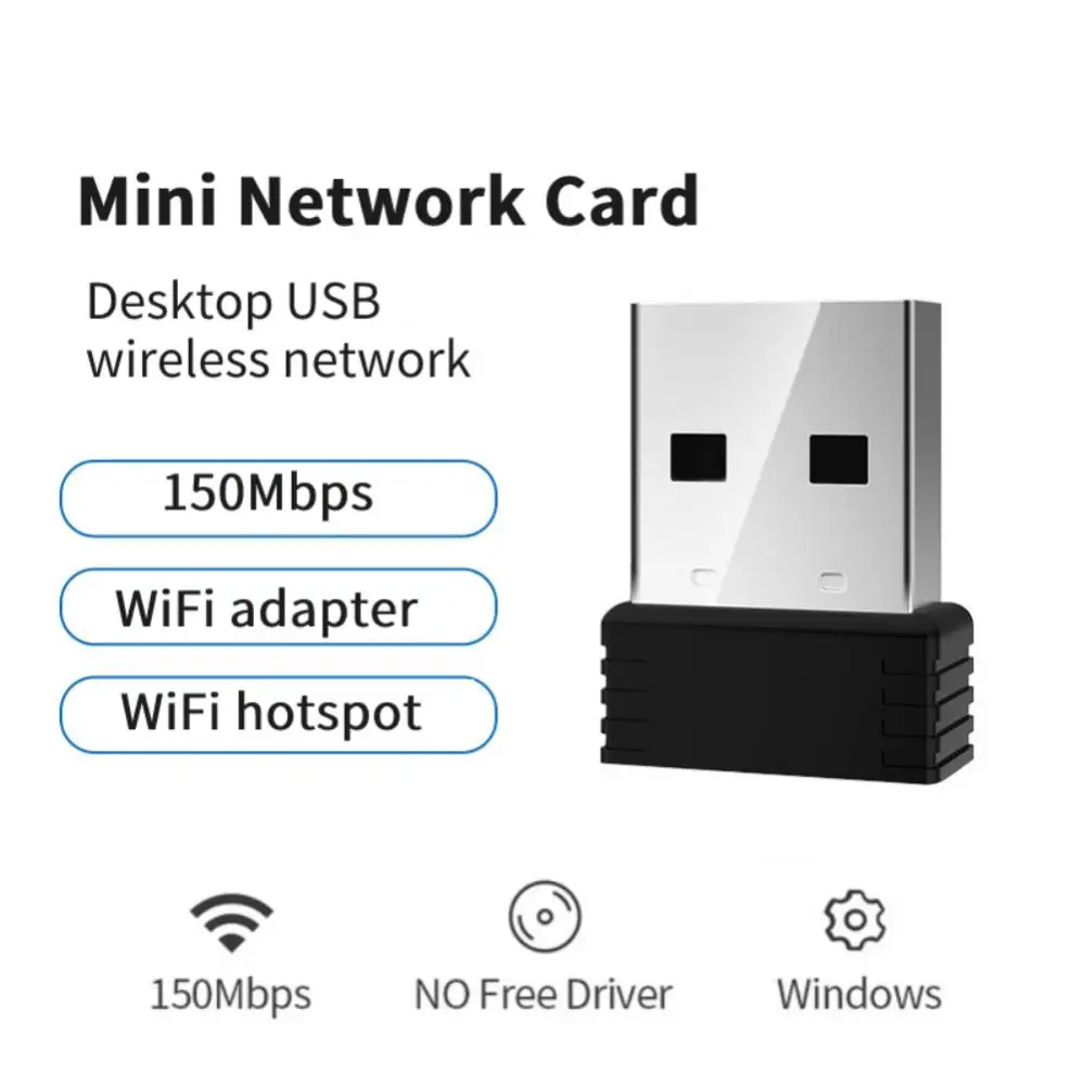 Portable 2.4GHz USB Wireless Wifi Dongle 150Mbps USB WiFi Adapter For PC Laptop Computer Network Card Mini Wi-Fi Receiver Window
Portable 2.4GHz USB Wireless Wifi Dongle 150Mbps USB WiFi Adapter For PC Laptop Computer Network Card Mini Wi-Fi Receiver Window