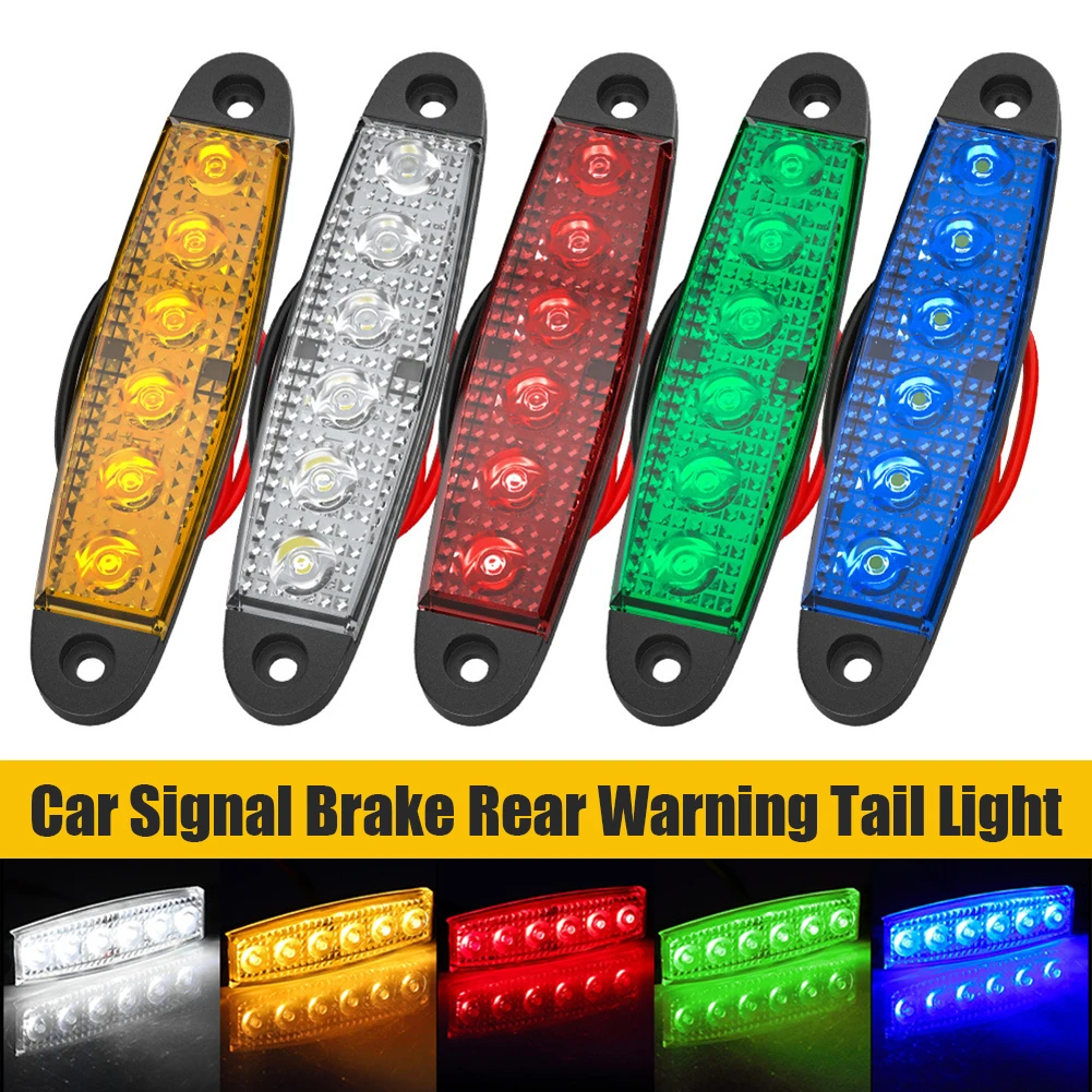 10PCS 6LED 12V/24V Truck Trailer Side Marker Indicators Clearance Light Car Brake Rear Highlight Tail Light Warning Signal Lamp
10PCS 6LED 12V/24V Truck Trailer Side Marker Indicators Clearance Light Car Brake Rear Highlight Tail Light Warning Signal Lamp