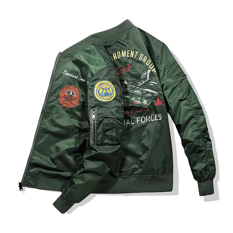 New MA1 men jacket Embroidered Outwear Pilot flight Slim fit patch jackets Autumn thin jacket And Winter warmcoat Motorcycle jac
New MA1 men jacket Embroidered Outwear Pilot flight Slim fit patch jackets Autumn thin jacket And Winter warmcoat Motorcycle jac