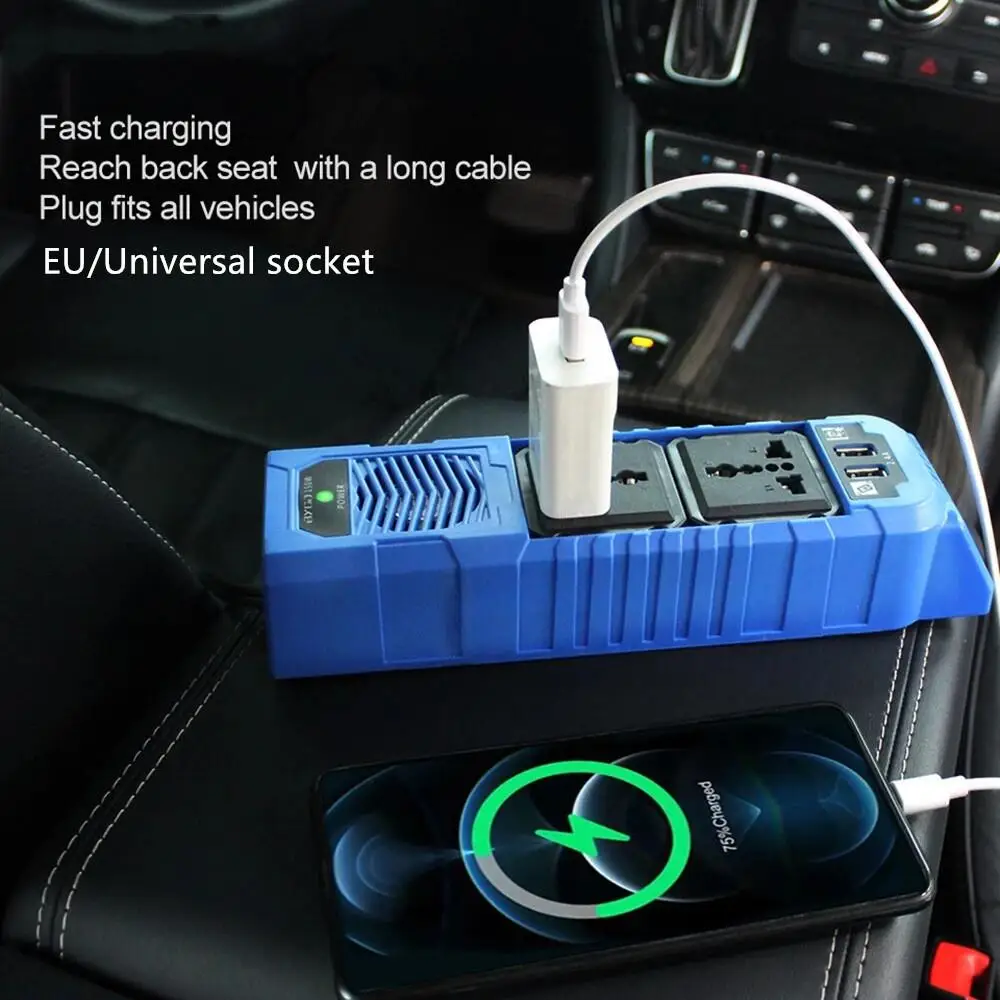 Автомобильный преобразователь напряжения 150 Вт, 12 В постоянного тока в 220 В переменного тока, автомобильный преобразователь питания, европе...
Автомобильный преобразователь напряжения 150 Вт, 12 В постоянного тока в 220 В переменного тока, автомобильный преобразователь питания, европе...