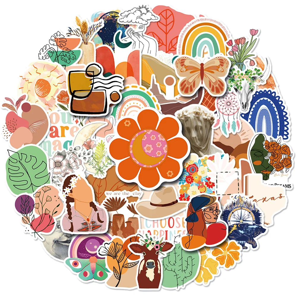 10/30/50pcs Cartoon Retro Bohemia Stickers Aesthetic Ins Decals DIY Laptop Luggage Diary Phone Suitcase Guitar Car Cute Stickers
10/30/50pcs Cartoon Retro Bohemia Stickers Aesthetic Ins Decals DIY Laptop Luggage Diary Phone Suitcase Guitar Car Cute Stickers