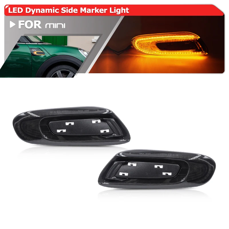 Smoked Led Fender Side Marker Lights Dynamic Turn Signal For Mini Cooper F55 F56 F57 2014-2018 OEM: 7298348
Smoked Led Fender Side Marker Lights Dynamic Turn Signal For Mini Cooper F55 F56 F57 2014-2018 OEM: 7298348
