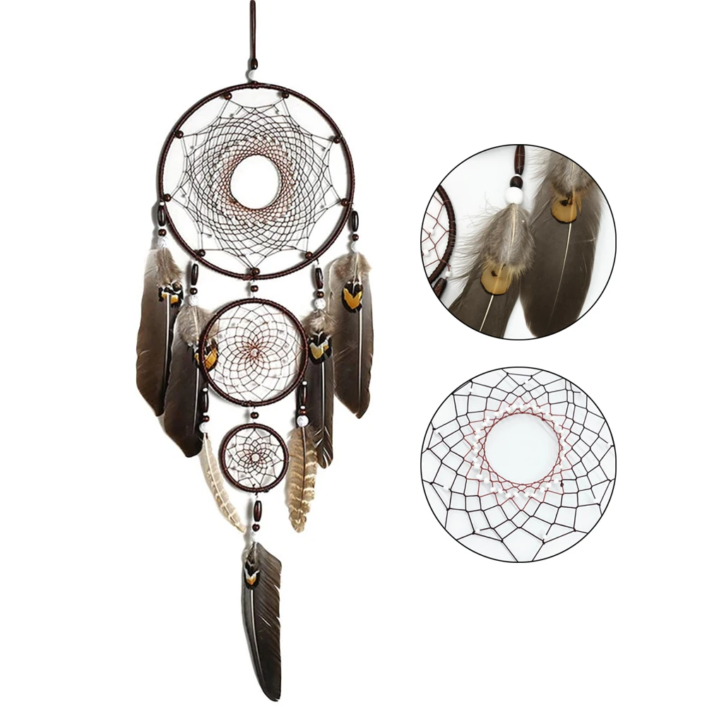 Dream Catcher Handmade with Pearls Natural Feathers Wall Hanging Ornament for Home Living Room Decor 
Dream Catcher Handmade with Pearls Natural Feathers Wall Hanging Ornament for Home Living Room Decor