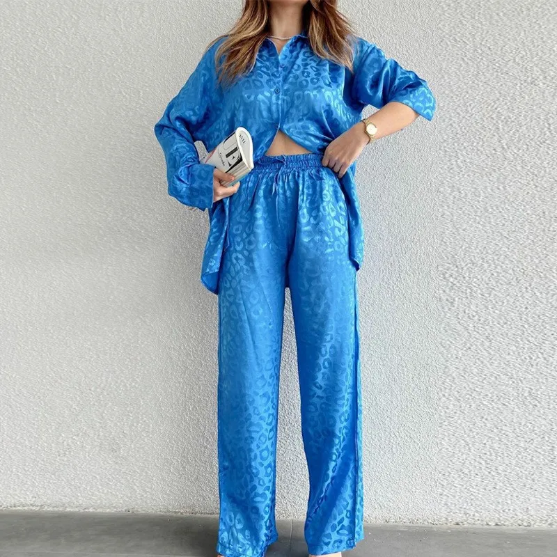 Beach Dress For Women Bathing Suit 2023 Bath Clothes Spot Set Leopard Jacquard Long Sleeve Shirt Elastic High Waist Loose Pants
Beach Dress For Women Bathing Suit 2023 Bath Clothes Spot Set Leopard Jacquard Long Sleeve Shirt Elastic High Waist Loose Pants