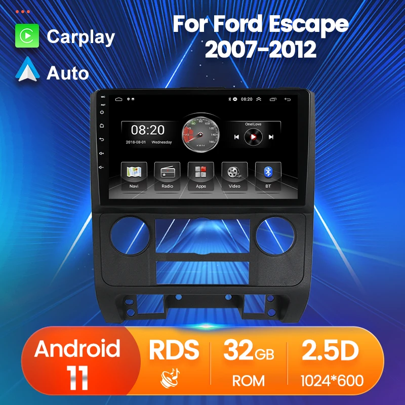 Автомобильный видеоплеер с Android-навигацией, интеллектуальная система Carplay для Ford Escape 2007-2012, все в одном, автомобильное радио, BT, GPS, RDS, аудио
Автомобильный видеоплеер с Android-навигацией, интеллектуальная система Carplay для Ford Escape 2007-2012, все в одном, автомобильное радио, BT, GPS, RDS, аудио