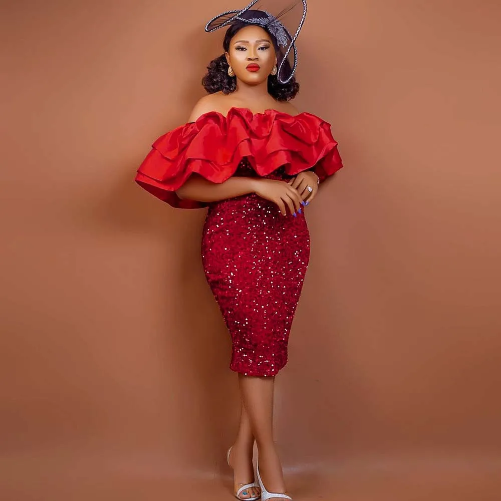 Elegant Dress Sequined Red Velvet Off Shoulder Wrap Sequin Dress Birthday Party Dress 2022 Summer New Western Style
Elegant Dress Sequined Red Velvet Off Shoulder Wrap Sequin Dress Birthday Party Dress 2022 Summer New Western Style