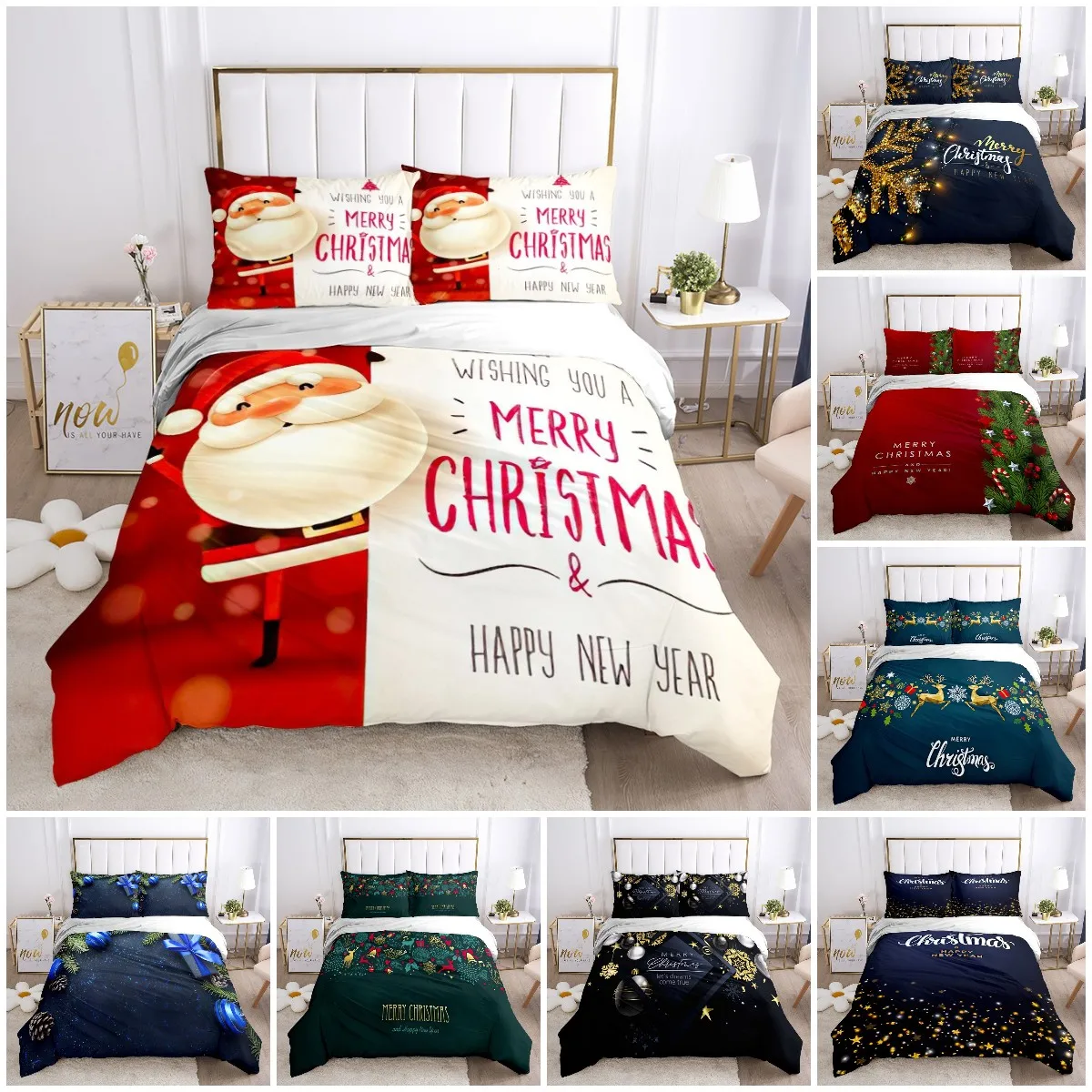 Chirstmas Duvet Cover Set Kid’s Bedroom 3D Cartoon Merry Chirstmas Twin Bedding Set Happy Santa Claus Happy New Year Quilt Cover
Chirstmas Duvet Cover Set Kid’s Bedroom 3D Cartoon Merry Chirstmas Twin Bedding Set Happy Santa Claus Happy New Year Quilt Cover