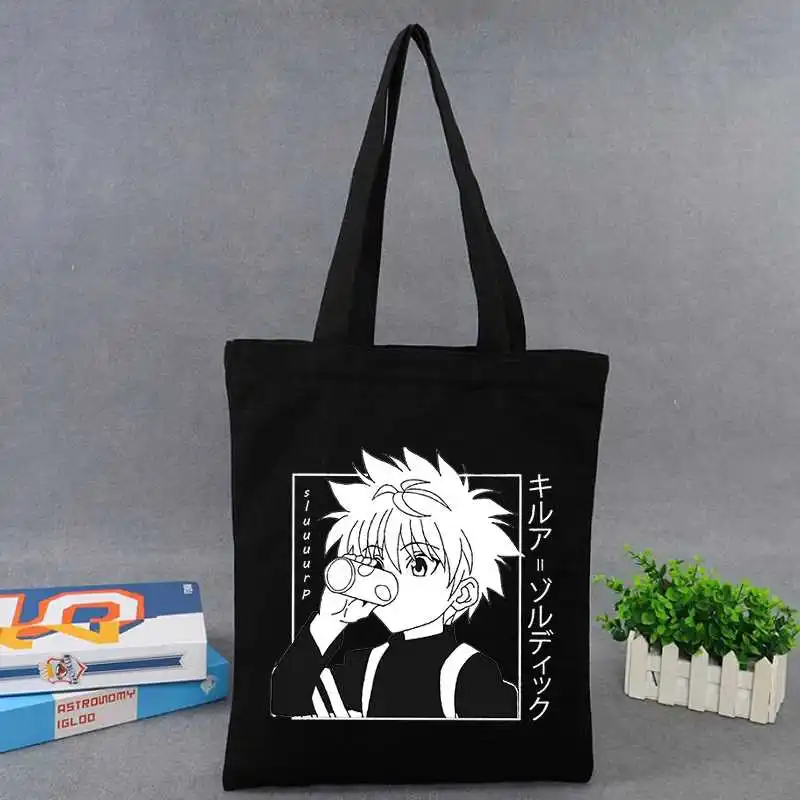 2022 HUNTERxHUNTER аниме-сумки охватывающая Холщовая Сумка Killua Zoldyck графическая Экологически чистая сумка через плечо сумка для покупок 
2022 HUNTERxHUNTER аниме-сумки охватывающая Холщовая Сумка Killua Zoldyck графическая Экологически чистая сумка через плечо сумка для покупок