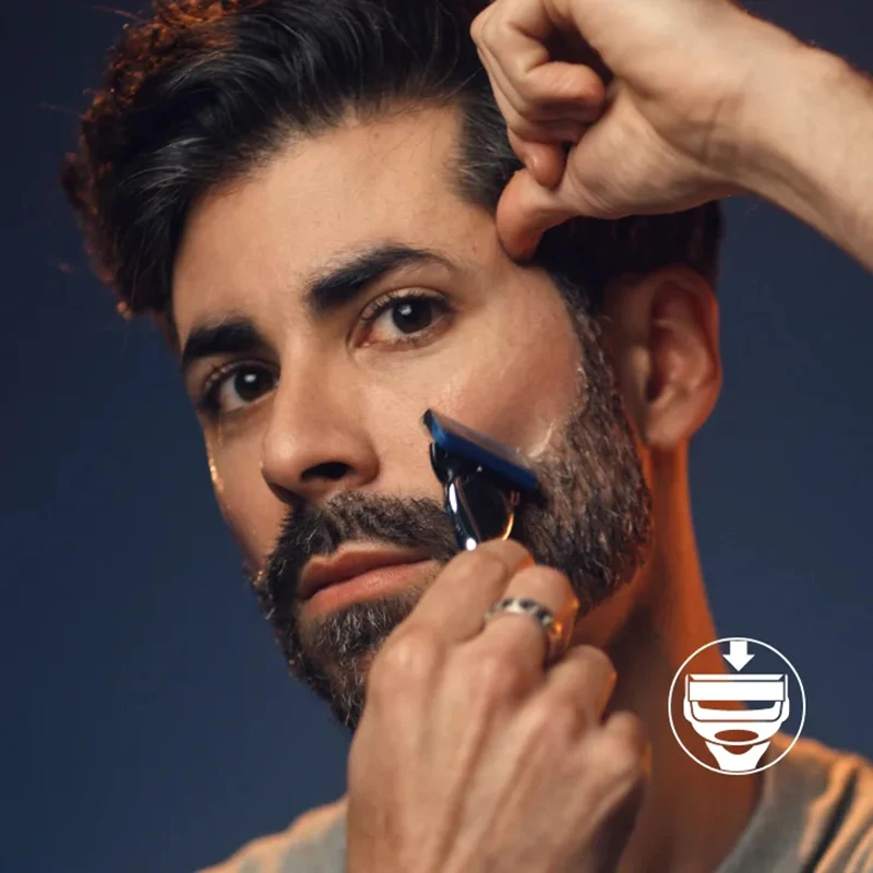 Бритвенные лезвия 4 шт. совместимы с Gillette Fusion отличное бритье 5 слоев для мужчин