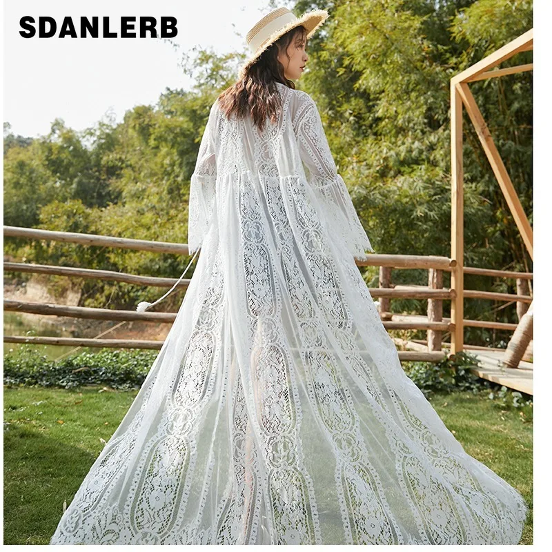 2022 Summer New Seaside Vacation Loose Lace Coat Embroidery Sexy Cardigan Fairy Beach Sun Protection Clothing Mid-Length Shirt
2022 Summer New Seaside Vacation Loose Lace Coat Embroidery Sexy Cardigan Fairy Beach Sun Protection Clothing Mid-Length Shirt