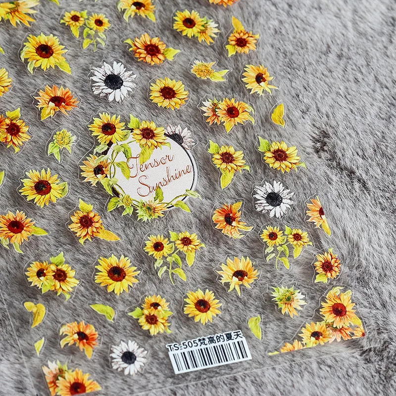 1 Sheet 5D Embossed Sunflowers Nail Art Stickers 8*10cm Self-Adhesive Flowers Nail Skider For Christmas 5-d Florets Nail Decals*
1 Sheet 5D Embossed Sunflowers Nail Art Stickers 8*10cm Self-Adhesive Flowers Nail Skider For Christmas 5-d Florets Nail Decals*