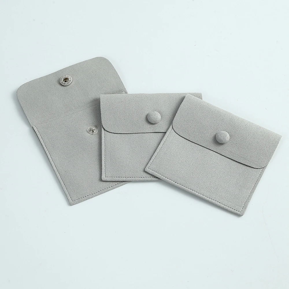 20pcs Grey Microfiber Snap Bag Jewelry Display Small Pouch for Wedding Rings Package Bracelet Bag Custom Logo Jewelry Organizer
20pcs Grey Microfiber Snap Bag Jewelry Display Small Pouch for Wedding Rings Package Bracelet Bag Custom Logo Jewelry Organizer