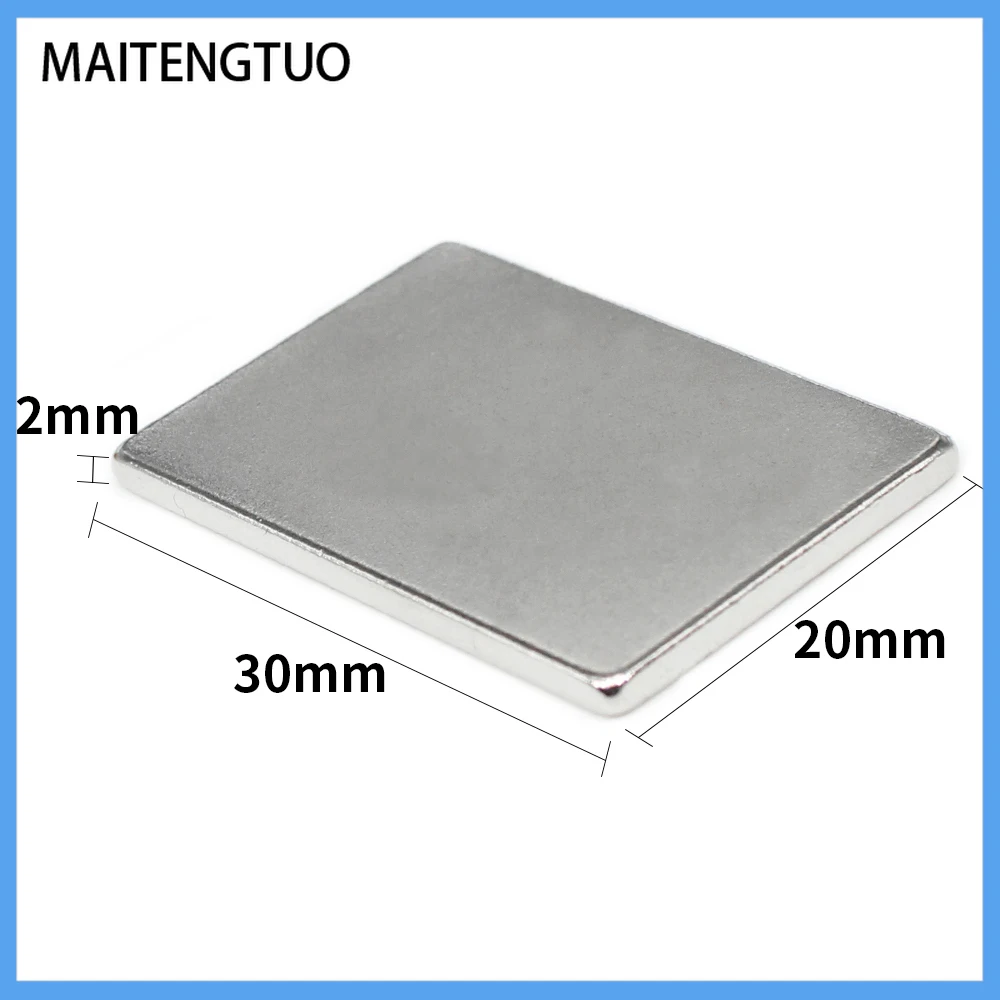 

2/5/10/20/30/50PCS 30X20X2mm Quadrate Rare Earth Neodymium Magnet 30*20*2 Block Permanent Magnet 30x20x2 Strong Powerful Magnets