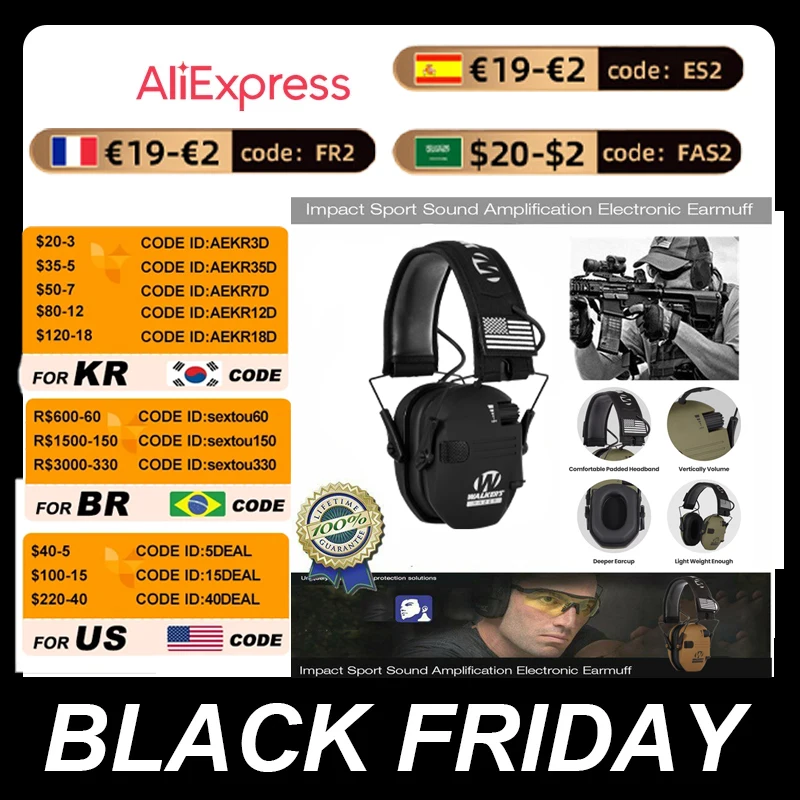Tactical Shooting Electronic Earmuffs Shooting Headphones Noise Reduction Hearing Protection Ear Protection Outdoor Activities
Tactical Shooting Electronic Earmuffs Shooting Headphones Noise Reduction Hearing Protection Ear Protection Outdoor Activities