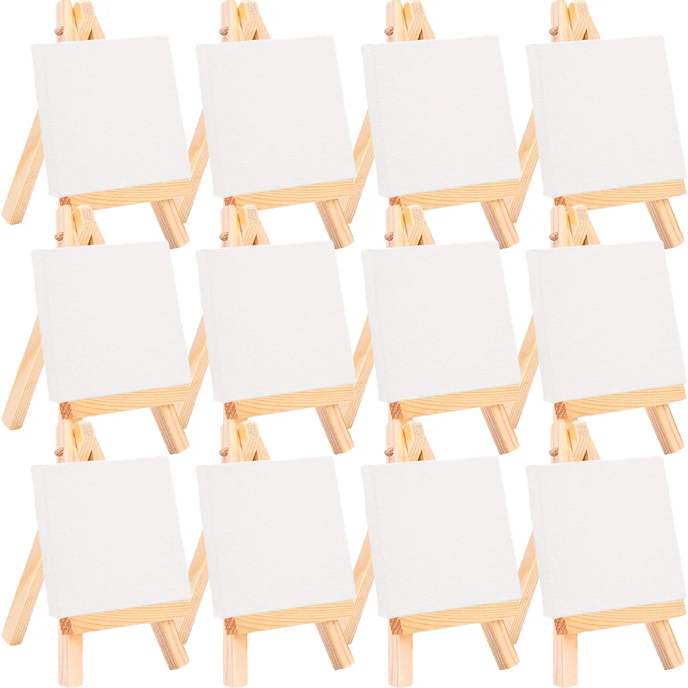 

Mini House Decor Delicate Painting Canvas Crafted DIY Small Tiny Multi-function Easel Accessories Panels Decorative