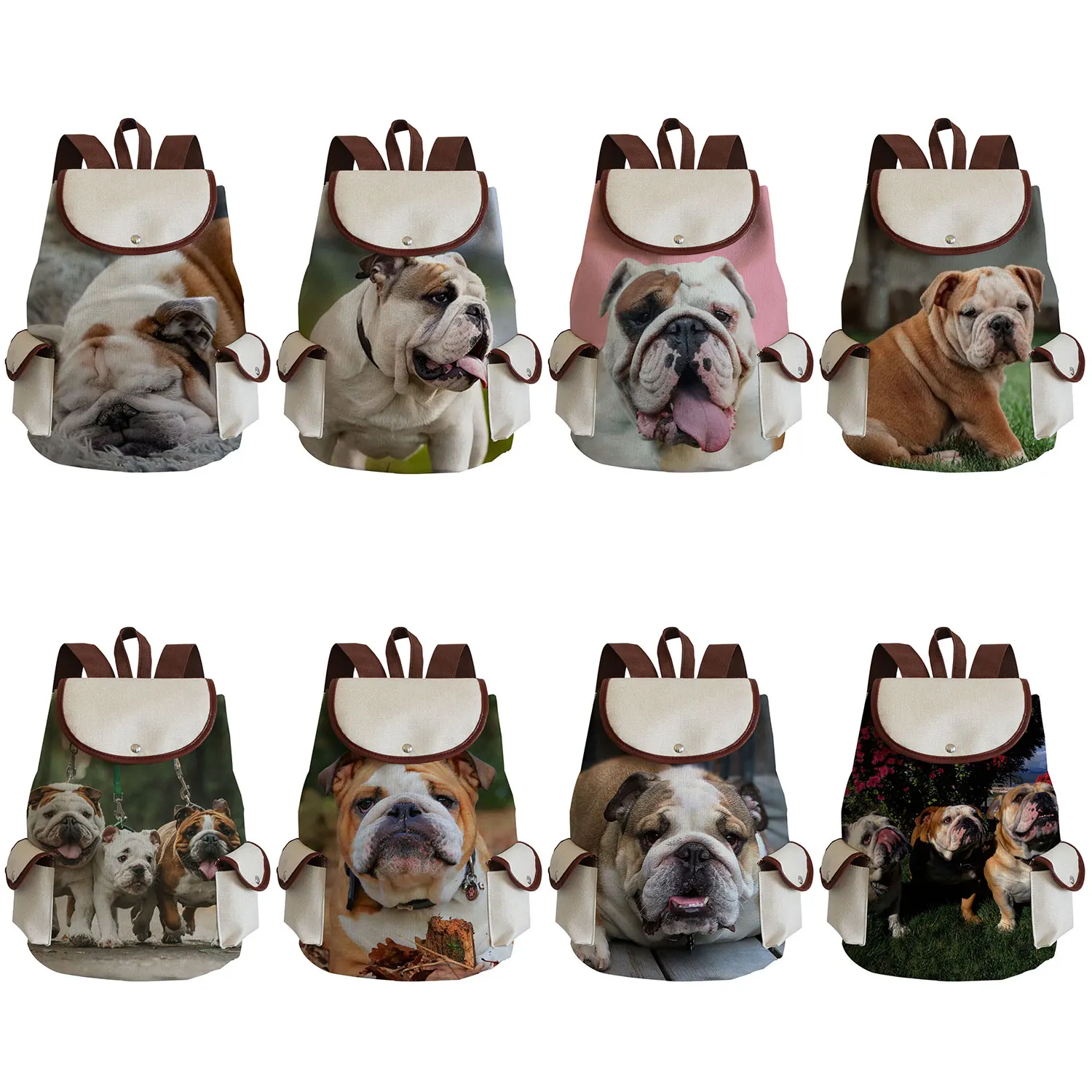 British Bulldog Backpacks For Women Cute Animal Dog Fashion Printed Backpack Large Capacity Teenager Girls School Bags Practical
British Bulldog Backpacks For Women Cute Animal Dog Fashion Printed Backpack Large Capacity Teenager Girls School Bags Practical