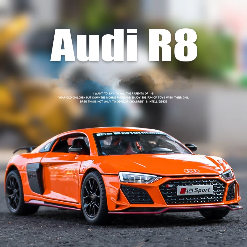 Модель спортивного автомобиля AUDI R8 Coupe V10 в масштабе 1:24, модель литая металлической машины из сплава, имитация звука и светильник, коллекция ...
Модель спортивного автомобиля AUDI R8 Coupe V10 в масштабе 1:24, модель литая металлической машины из сплава, имитация звука и светильник, коллекция ...