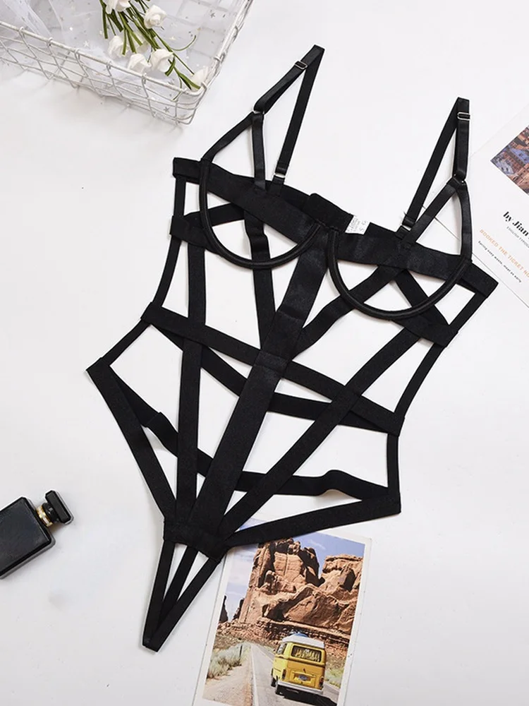 Sexy Woman Clothes 2022 Hot Erotic Lingerie Bodysuit Women Black Transparent Underwear Fancy Catsuit Underwear Bandage Bodysuits 
Sexy Woman Clothes 2022 Hot Erotic Lingerie Bodysuit Women Black Transparent Underwear Fancy Catsuit Underwear Bandage Bodysuits