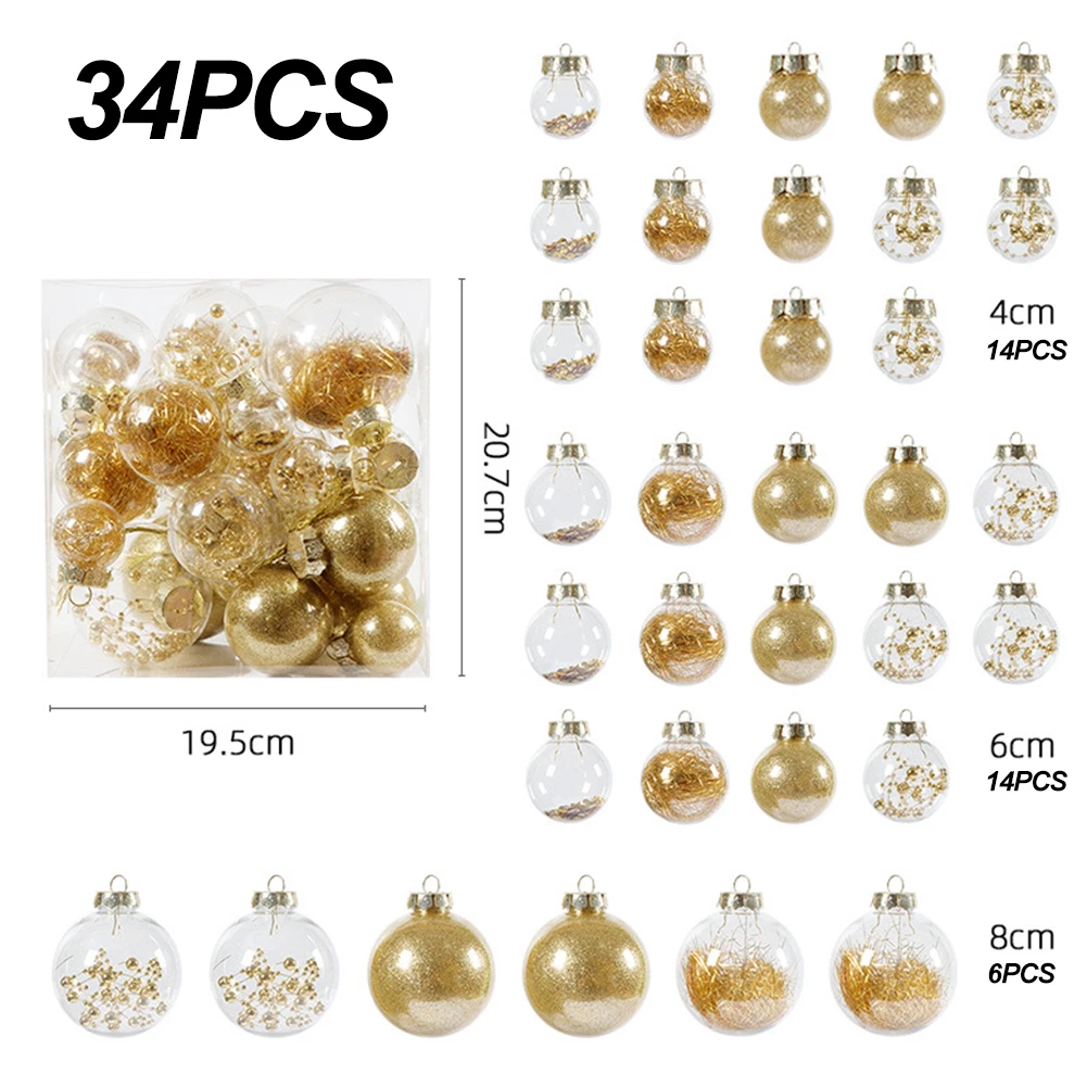 34pcs Christmas Ball Ornaments For Christmas Decorations Xmas Tree Shatterproof Ornaments With Hanging Loop Holiday Party Decor
34pcs Christmas Ball Ornaments For Christmas Decorations Xmas Tree Shatterproof Ornaments With Hanging Loop Holiday Party Decor
