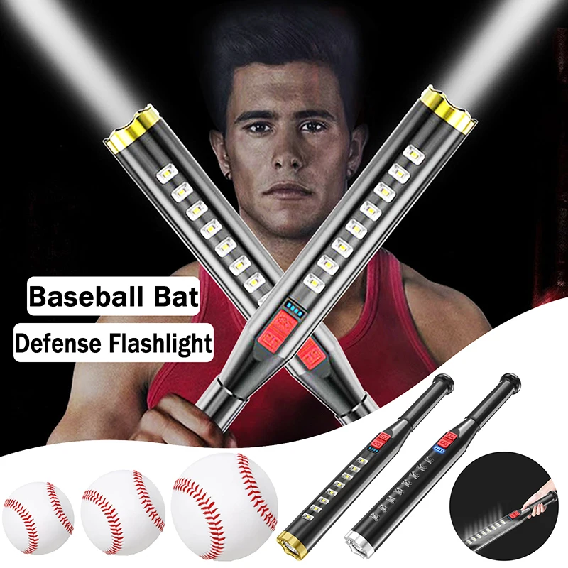 Self Defense Flashlights High Power LED Flashlights 4 Modes Waterproof Baseball Bat Torch for Outdoor Running Emergency Survival
Self Defense Flashlights High Power LED Flashlights 4 Modes Waterproof Baseball Bat Torch for Outdoor Running Emergency Survival