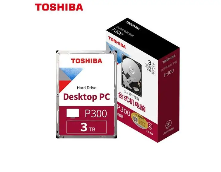 

Toshiba P300 3TB desktop mechanical hard drive 64MB 7200RPM SATA interface P300 series (HDWD130)