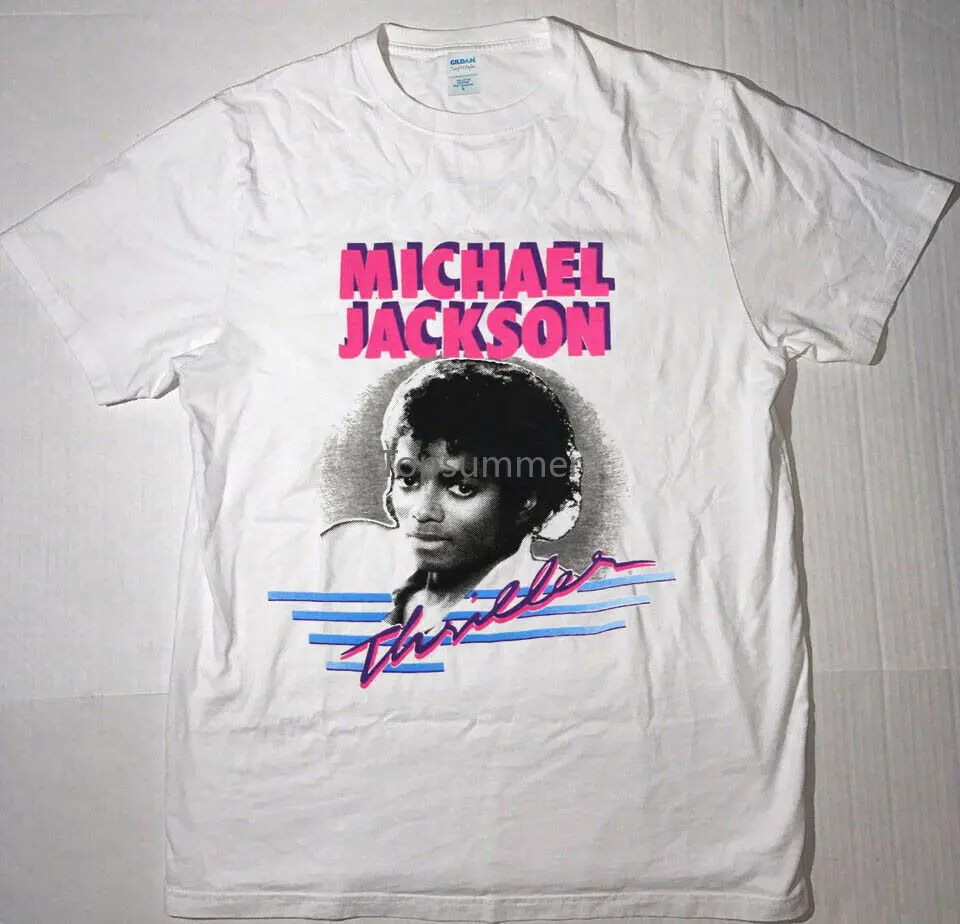 Vintage Tee Rare!!! Michael Jackson Shirt 1988 Thriller Tshirt Hot Men Cotton T-Shirt Printed T Shirt Top Tee
Vintage Tee Rare!!! Michael Jackson Shirt 1988 Thriller Tshirt Hot Men Cotton T-Shirt Printed T Shirt Top Tee