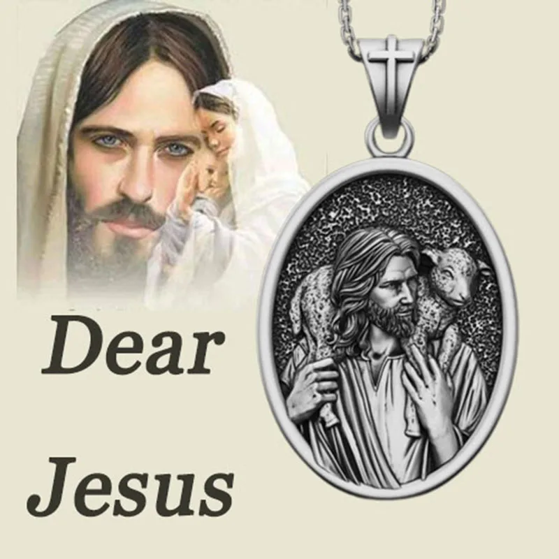 Vintage Jesus Necklace Mens Medal Pendant Animal Religion Catholic Pendant Necklaces Designer Accessories Wholesale Jewelry Gift
Vintage Jesus Necklace Mens Medal Pendant Animal Religion Catholic Pendant Necklaces Designer Accessories Wholesale Jewelry Gift