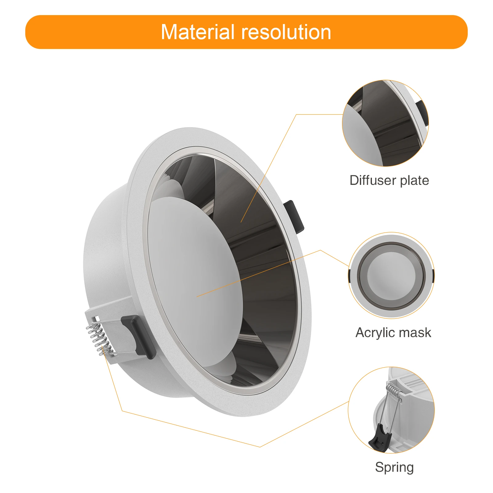Recessed Anti-glare LED COB Downlight 6W 8W 10W Dimmable 85-265V Ceiling Lamp Spot Light Home Living Room Bedroom Lighting
Recessed Anti-glare LED COB Downlight 6W 8W 10W Dimmable 85-265V Ceiling Lamp Spot Light Home Living Room Bedroom Lighting