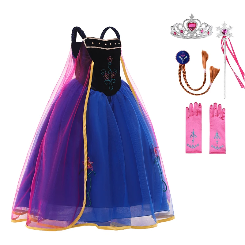 

Kids New Dress Disney Frozen 2 Anna Elsa Princess Dresses Christmas Halloween Costumes for Toddler Girls Party Dresses Boutique