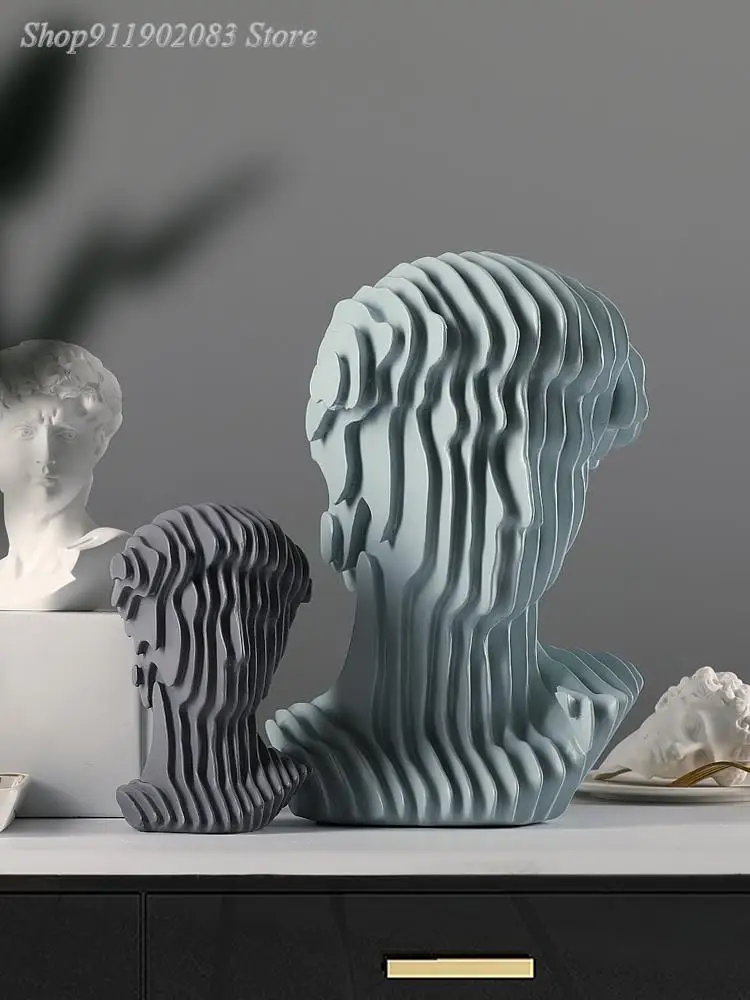 Resin Abstract Figure Sculpture David Head Sculpture Geometric Lines Human Head Resin Handicraft Ornaments Home Decoration
Resin Abstract Figure Sculpture David Head Sculpture Geometric Lines Human Head Resin Handicraft Ornaments Home Decoration