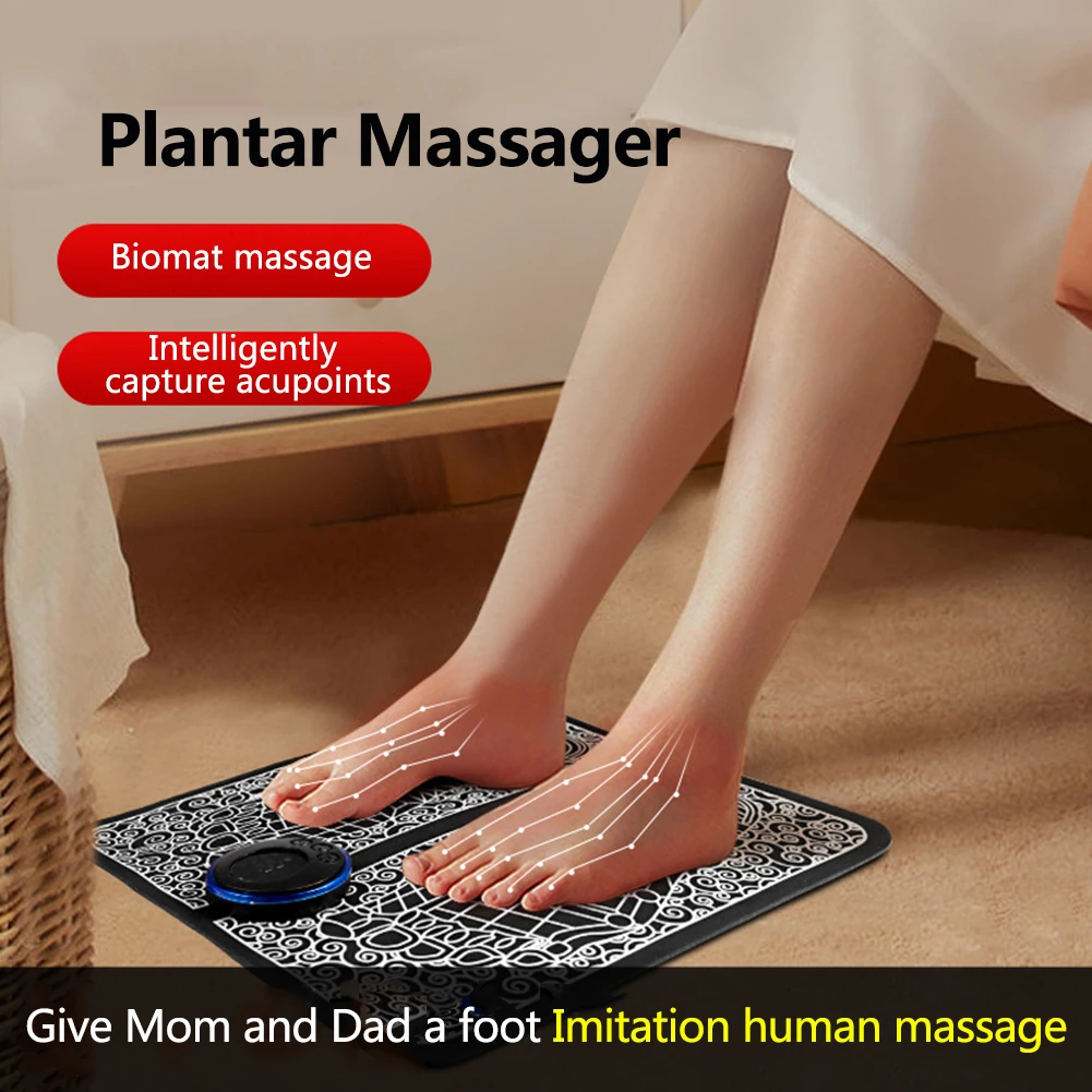 

Electric EMS Foot Massager Pad Feet Muscle Stimulator Foot Massage Mat Improve Blood Circulation Relieve Ache Pain Health Care