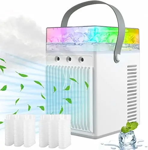 Air Conditioner Fan Personal Air Conditioner Mini Evaporative Personal Air Cooler with 3 Speeds 2000mAh Battery Powered&USB Xia
Air Conditioner Fan Personal Air Conditioner Mini Evaporative Personal Air Cooler with 3 Speeds 2000mAh Battery Powered&USB Xia