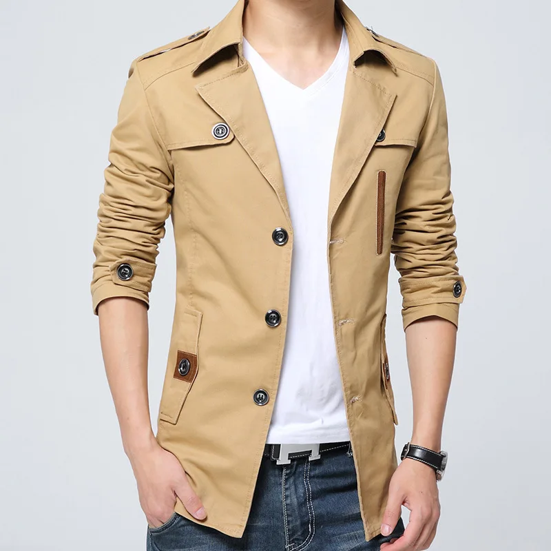 2022 Autumn Pure Cotton Trench Coat Men New Wash Windbreaker Overcoat Slim Long Coat Turn Down Collar Casual Jacket Blue
2022 Autumn Pure Cotton Trench Coat Men New Wash Windbreaker Overcoat Slim Long Coat Turn Down Collar Casual Jacket Blue