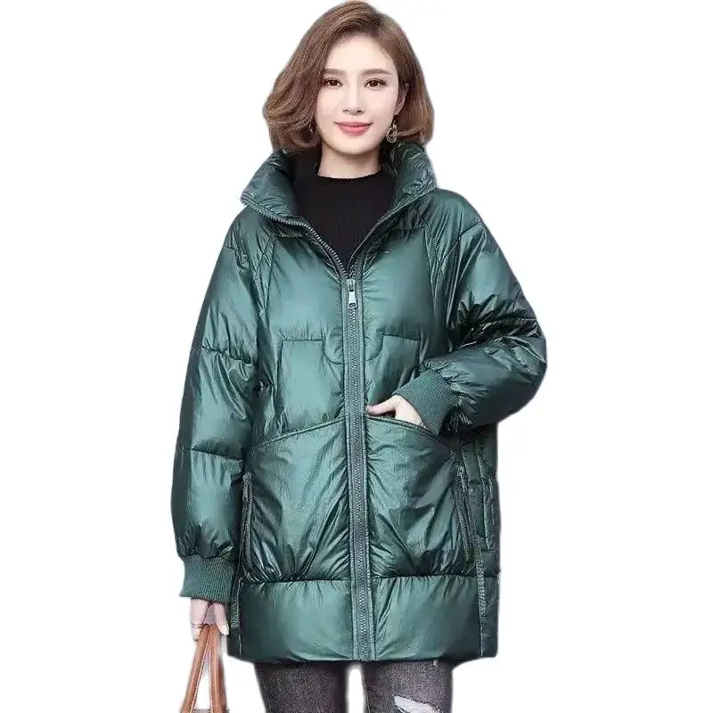 New Down Cotton Jackets Long Women's Parka Stand Collar Solid Winter Tops Loose High Quality Outwear Fashion Padded Casual Coats
New Down Cotton Jackets Long Women's Parka Stand Collar Solid Winter Tops Loose High Quality Outwear Fashion Padded Casual Coats