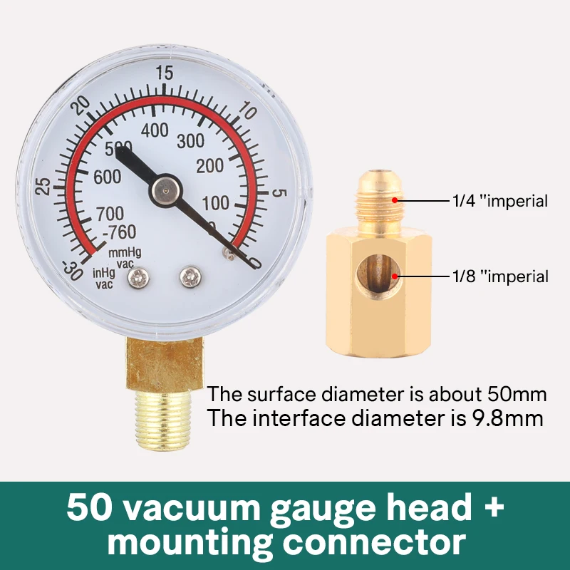 Вакуумный манометр для кондиционера, измеритель отрицательного давления, головка насоса для холодильника, внешний адаптер
Вакуумный манометр для кондиционера, измеритель отрицательного давления, головка насоса для холодильника, внешний адаптер
