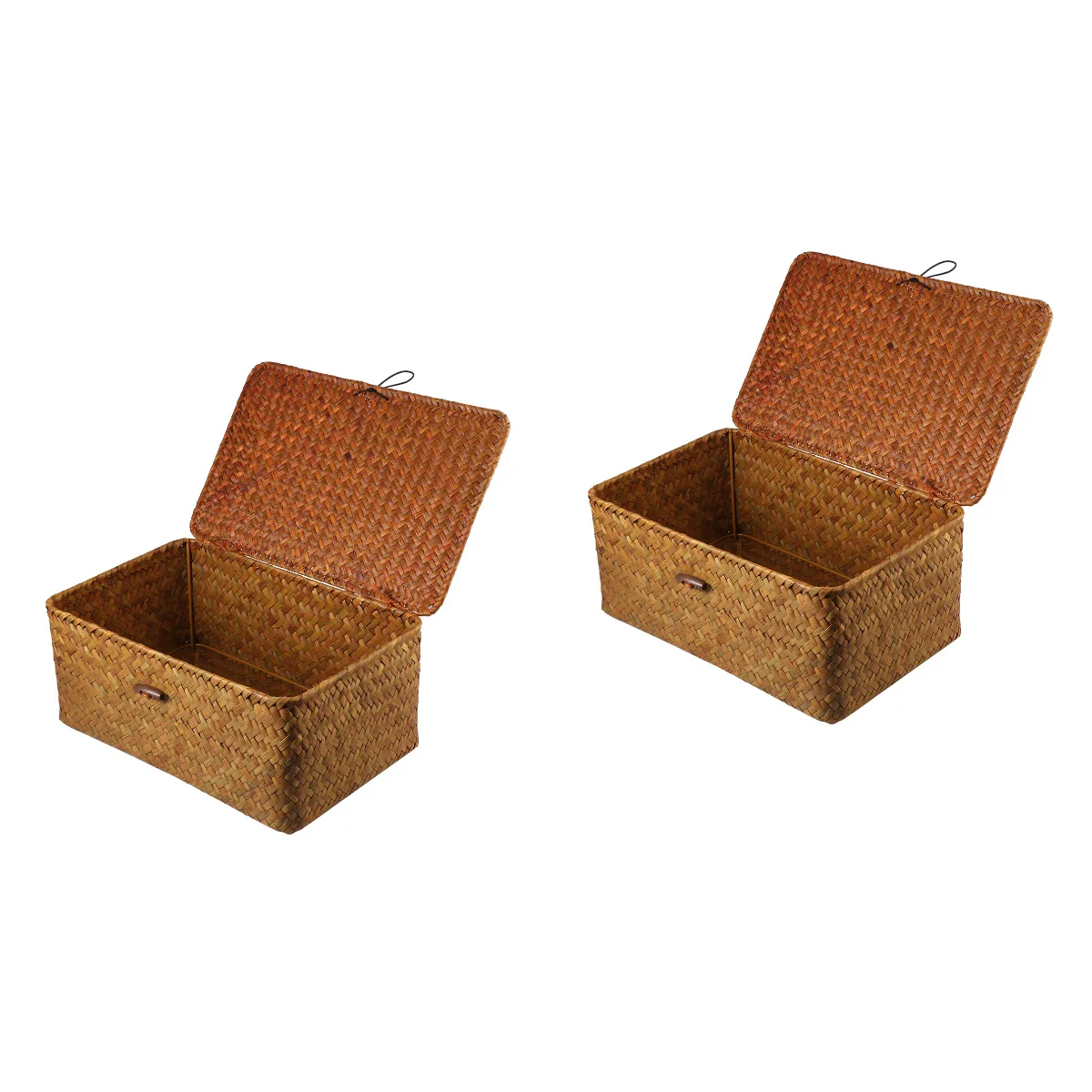 2pcs Vosarea 1PC Seaweed Basket with Button Woven Basket Straw Woven Box Desktop Storage Box Hand-Woven Storage Basket - Size
2pcs Vosarea 1PC Seaweed Basket with Button Woven Basket Straw Woven Box Desktop Storage Box Hand-Woven Storage Basket - Size