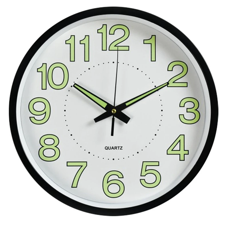 12 Inch Wall Clock Decorative Home Living Room Glowing Numbers At Night Silent Quartz Indoor Outdoor - Multicolor 
12 Inch Wall Clock Decorative Home Living Room Glowing Numbers At Night Silent Quartz Indoor Outdoor - Multicolor