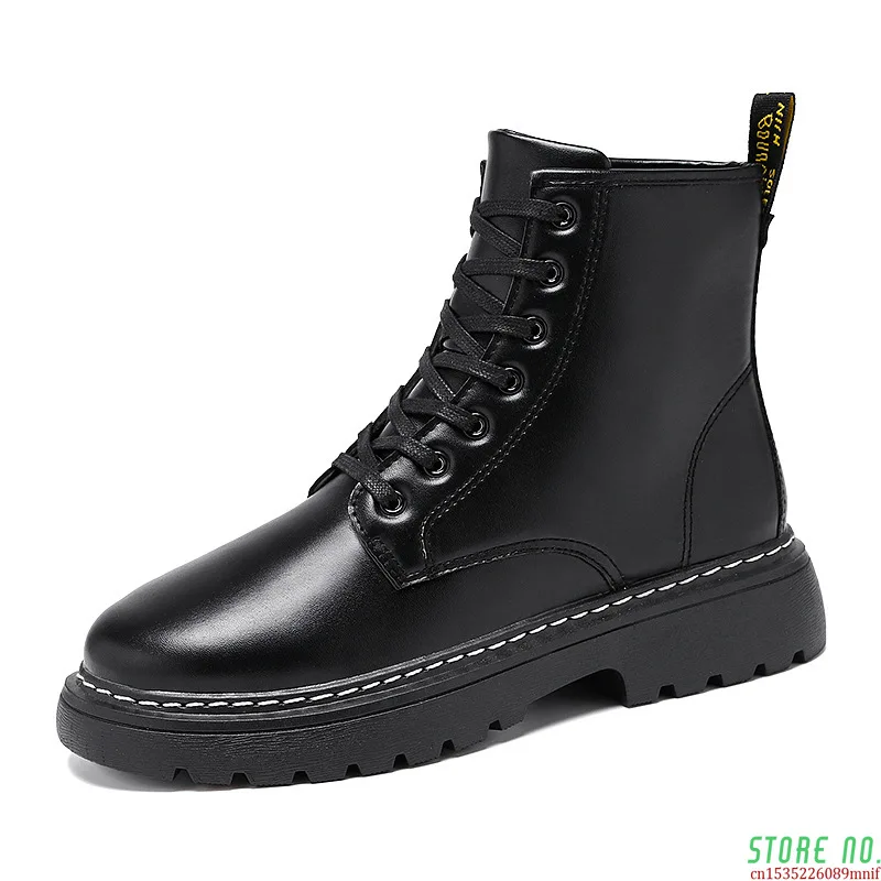 New Coturno Men Leather Shoes High Top Fashion Winter Warm Snow Shoes Ankle Boots Couple Unisex Boots Size 39-44
New Coturno Men Leather Shoes High Top Fashion Winter Warm Snow Shoes Ankle Boots Couple Unisex Boots Size 39-44