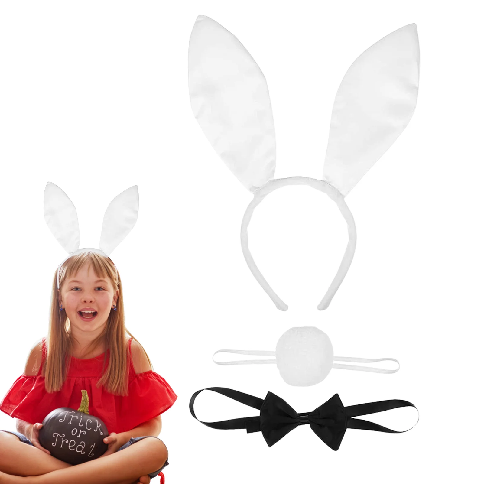 Women's Bunny Accessory Set Girl Women Rabbit Cosplay Dress Up Rabbit Ears Headband Bow Tie Tail Accessories Set Black Or White
Women's Bunny Accessory Set Girl Women Rabbit Cosplay Dress Up Rabbit Ears Headband Bow Tie Tail Accessories Set Black Or White