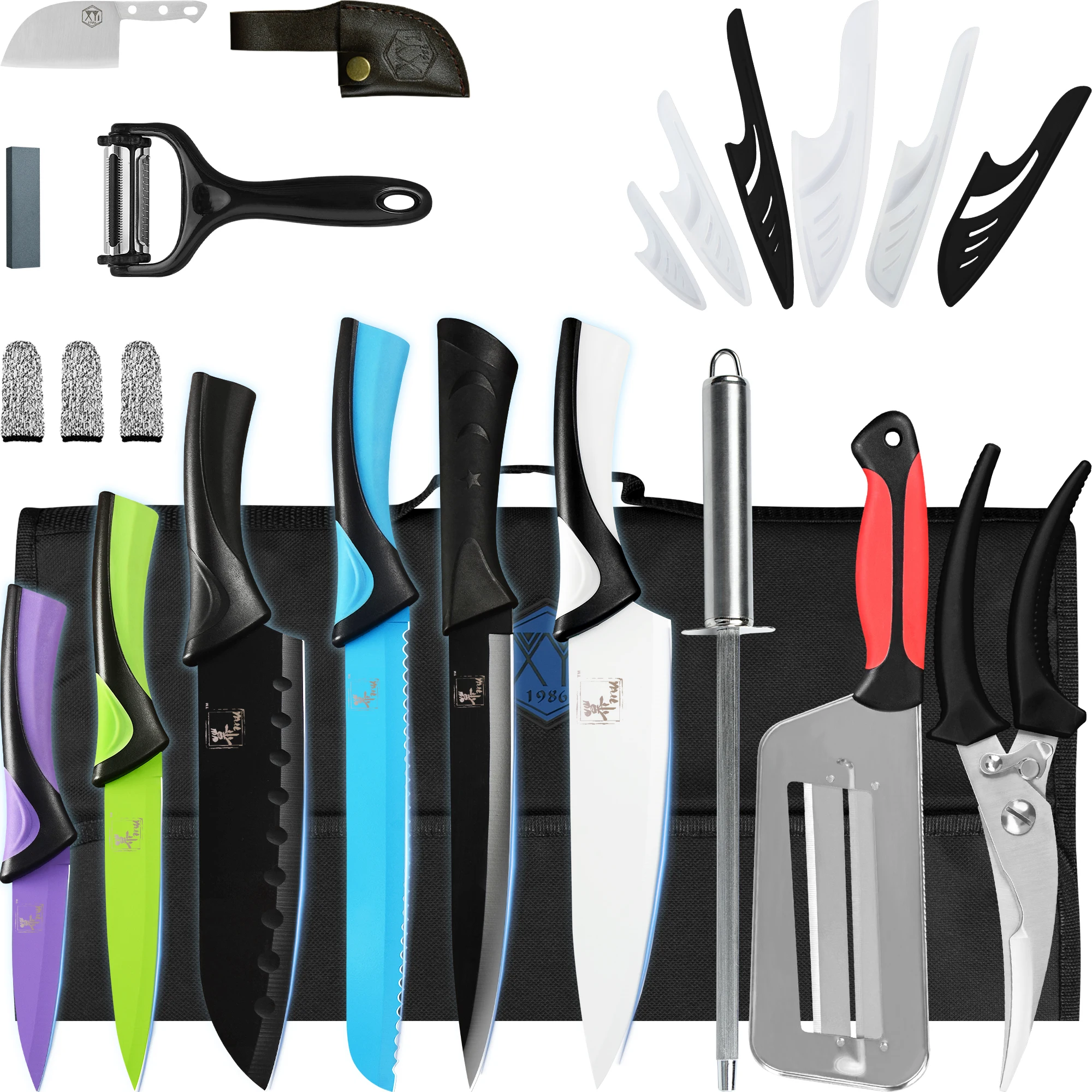 Набор профессиональных кухонных ножей XYj из нержавеющей стали, цветной японский шеф-повар, универсальный Мультитул сантоку для нарезки хлеба, фруктов и фруктов 
Набор профессиональных кухонных ножей XYj из нержавеющей стали, цветной японский шеф-повар, универсальный Мультитул сантоку для нарезки хлеба, фруктов и фруктов