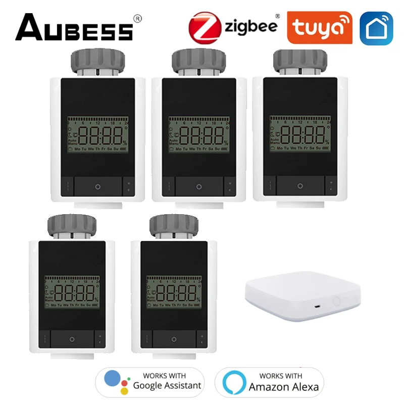 Привод радиатора Aubess Tuya Smart ZigBee, программируемый термостатический клапан радиатора с поддержкой Alexa
Привод радиатора Aubess Tuya Smart ZigBee, программируемый термостатический клапан радиатора с поддержкой Alexa