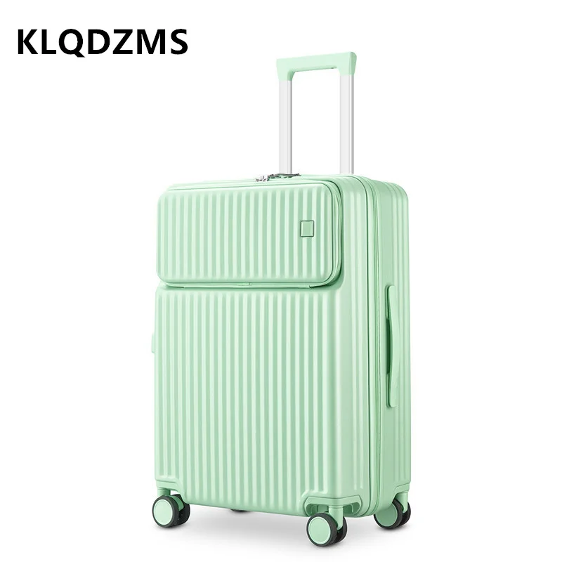 

KLQDZMS 18"20"22"24"26" Inch High-quality Universal Business Trolley Suitcase Front-opening Boarding with Wheels Rolling Luggage